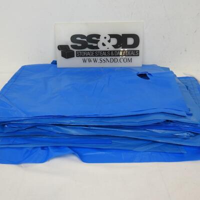 Large Lot Blue Plastic Bags, 12x18, NEW