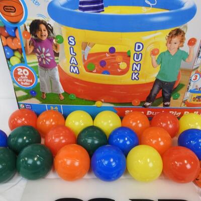 Little Tikes Slam Dunk Big Ball Pit w/20 Balls + Basketball,Opened Box, UNTESTED
