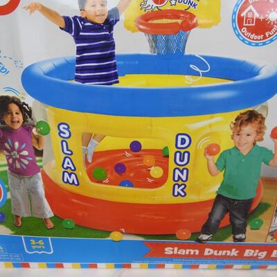 Little Tikes Slam Dunk Big Ball Pit w/20 Balls + Basketball,Opened Box, UNTESTED
