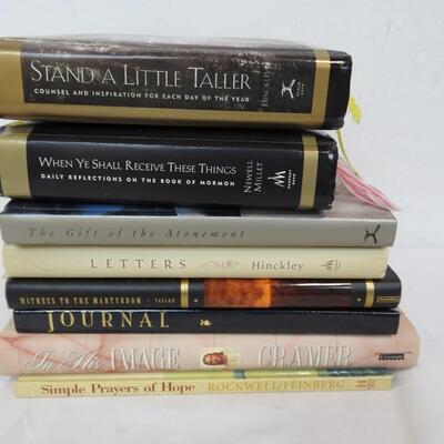 8 LDS/Inspirational Books: In His Image, Gift Of The Atonement, Unused Journal