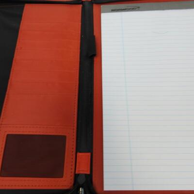 Office Lot: Notepads, Binders, CD Rack, CDs, Hole Punch, Tape, Paper Clips