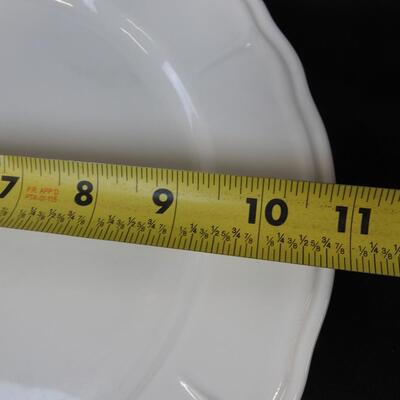 Dinner Plates: White Ceramic, 11in, Marcady, Ikea, includes 3 of Unknown Brand