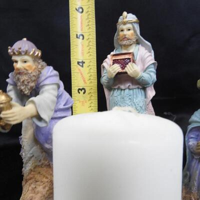 Three Kings Figurine w/Candle Holder, Reflections Of Affection, Good Condition