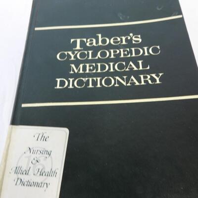 5 Books: Medical Dictionary, Webster's Dictionary, Crossword Puzzle Dictionary,