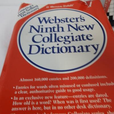 5 Books: Medical Dictionary, Webster's Dictionary, Crossword Puzzle Dictionary,