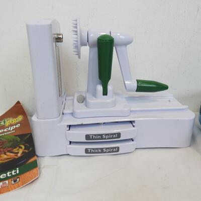 Two Cooking Machines: Bella Cake Pop /Donut Hole Maker, Veggetti Spaghetti Maker
