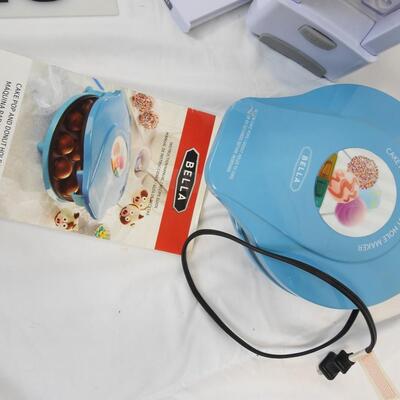 Two Cooking Machines: Bella Cake Pop /Donut Hole Maker, Veggetti Spaghetti Maker