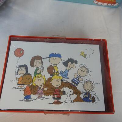 Party/Wrapping Lot: Peanuts Charlie Brown Thank You Cards-NEW,Bags,Tissue Paper