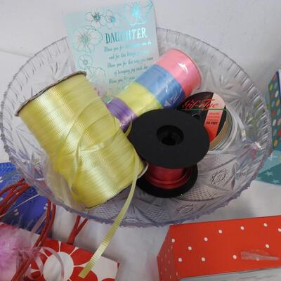 Party/Wrapping Lot: Peanuts Charlie Brown Thank You Cards-NEW,Bags,Tissue Paper