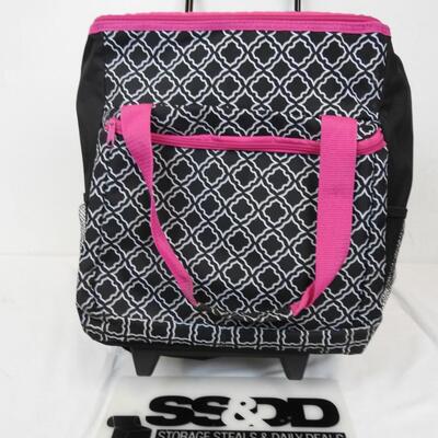 Insulated Tote w/Wheels & Adjustable Handle, Small Tear On Outside Bottom