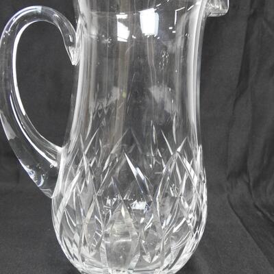 Block Brand Cut Crystal Pitcher, Very Good Condition,