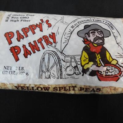 Pappy's Pantry Yellow Split Peas: 10 (32oz Each) Bags, UNOPENED