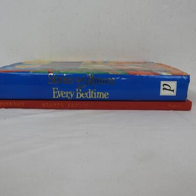 2 Hardbound Books: Aesop's Fables, Stories & Rhymes For Every Bedtitime