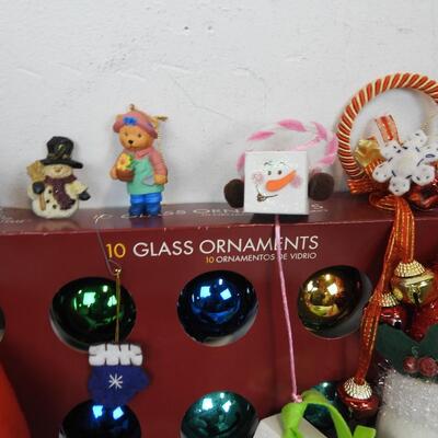 Holiday Decor and Ornaments and Tablecloths