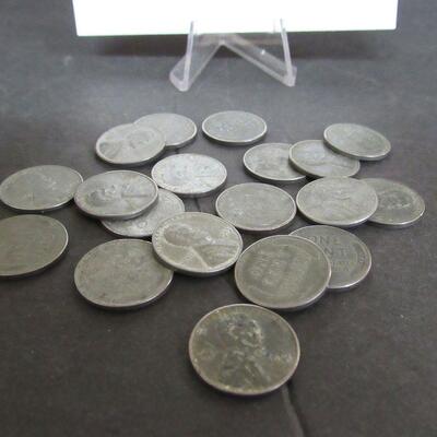 Lot of 19 Steel Cents 1943 P, D, S Mix
