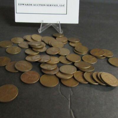 Lot of 54 Wheat Back Cents, P,D,S Mix