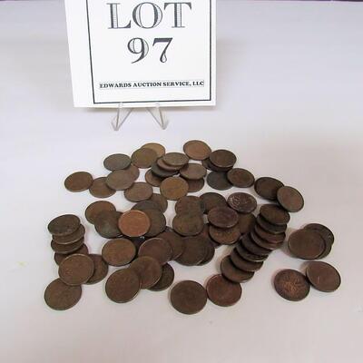 Mixed Lot of 77 Canadian Cents, Oldest 1938, Most Newer