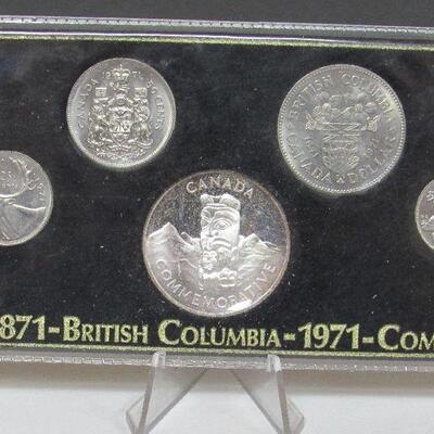 Canadian British Columbia Centennial 1871-1971 Commemorative Coin Set