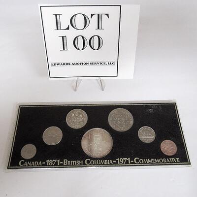 Canadian British Columbia Centennial 1871-1971 Commemorative Coin Set