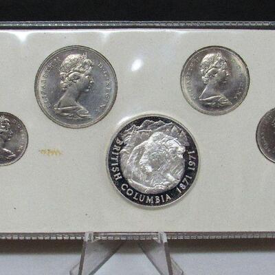 Canadian British Columbia Centennial 1871-1971 Commemorative Coin Set