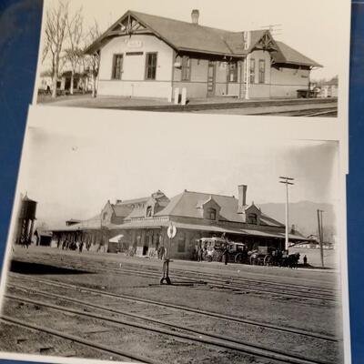 LOT 117   TWELVE 8 BY 12 PHOTOS OF OLD RAILROAD STATIONS