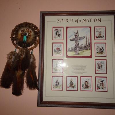LOT 198. NATIVE AMERICAN INSPIRED WALL DECOR