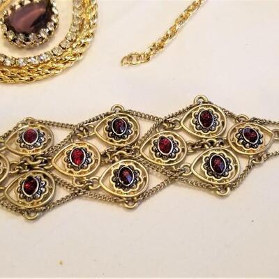 Lot #73  Costume Jewelry Lot - 2 necklaces, bracelet, earrings