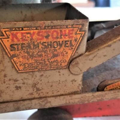 Lot #74  Vintage KeyStone Metal Steam Shovel toy - very cool!