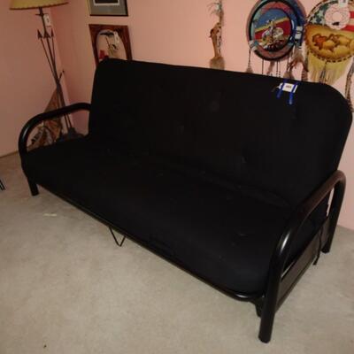LOT 221. BLACK METAL FUTON