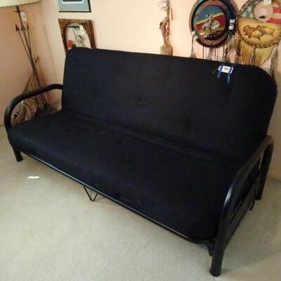 LOT 221. BLACK METAL FUTON