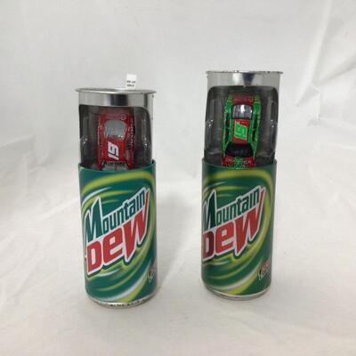 155) NASCAR | Model Cars in Mountain Dew, Pepsi, and Miller Cans