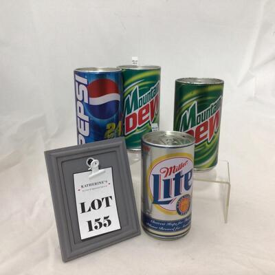 155) NASCAR | Model Cars in Mountain Dew, Pepsi, and Miller Cans
