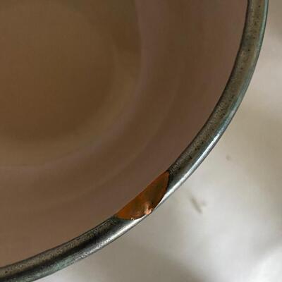 Bowl and Miniature  serving bowls please note chip