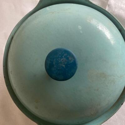 Vintage Prizer ware cast iron enamel lidded