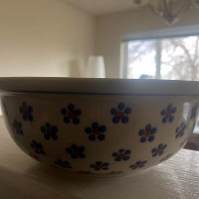 Unusual round polish pottery bowl