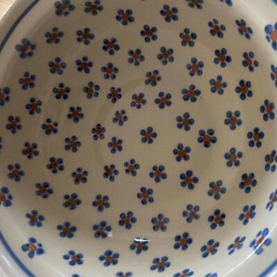 Unusual round polish pottery bowl