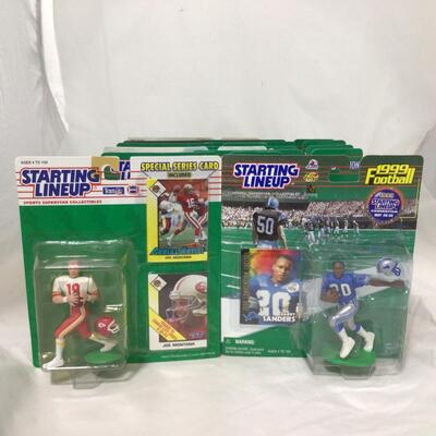 175)  STARTING LINEUP | Mixed Group of Football Figures