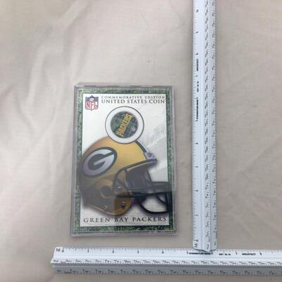 199) PACKERS | LeRoy Butler Plaque, Commemorative US Coin, and Andre Rison Card