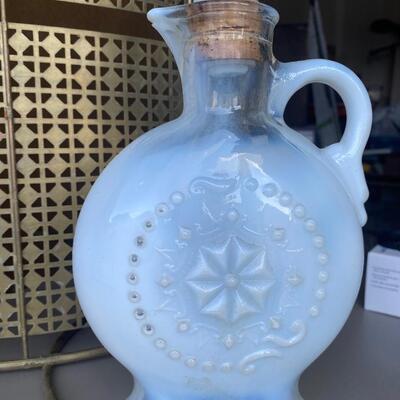 Vintage milk glass decanter