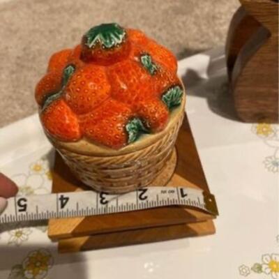 Vintage strawberry basket sugar dish
