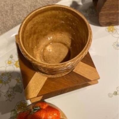 Vintage strawberry basket sugar dish
