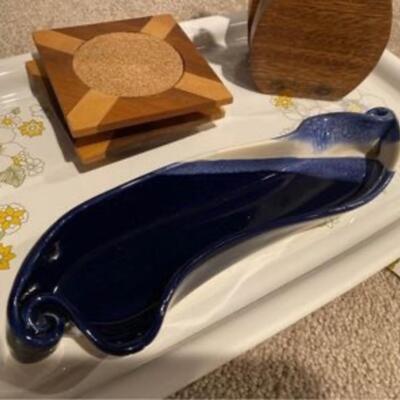 Vintage mid century pottery catchall.