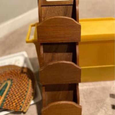 Vintage solid wood kitchen caddy