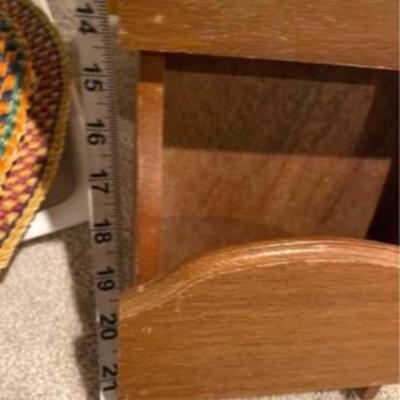 Vintage solid wood kitchen caddy