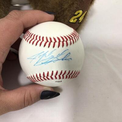 208) NASCAR | Jeff Gordon Signed First Pitch Baseball, and Bear