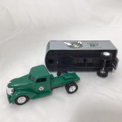 216) DIE CAST| Cheez It Semi, BP Race Car Carrier, and Conco Semi