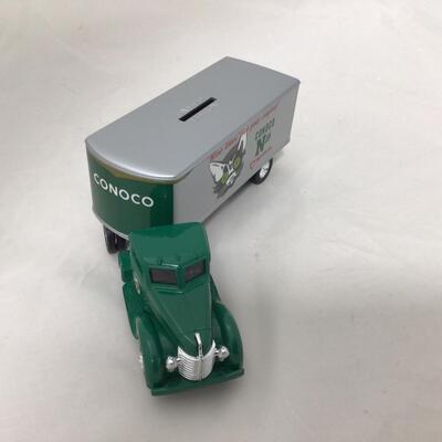 216) DIE CAST| Cheez It Semi, BP Race Car Carrier, and Conco Semi