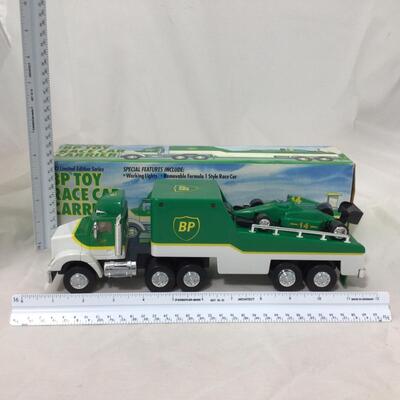 216) DIE CAST| Cheez It Semi, BP Race Car Carrier, and Conco Semi