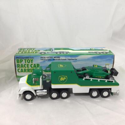 216) DIE CAST| Cheez It Semi, BP Race Car Carrier, and Conco Semi