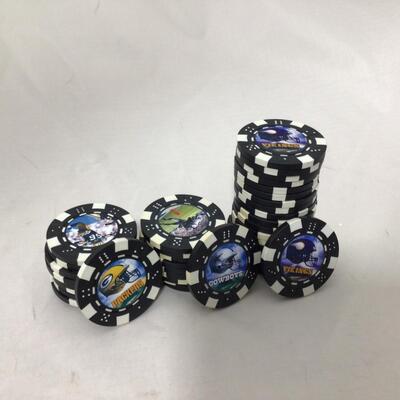 220) NFL | Packers, Cowboys, and Vikings Poker Chips